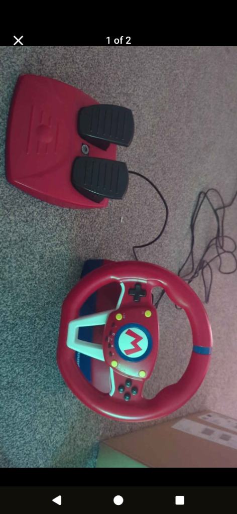 image for Hori mario kart  gaming steering wheel