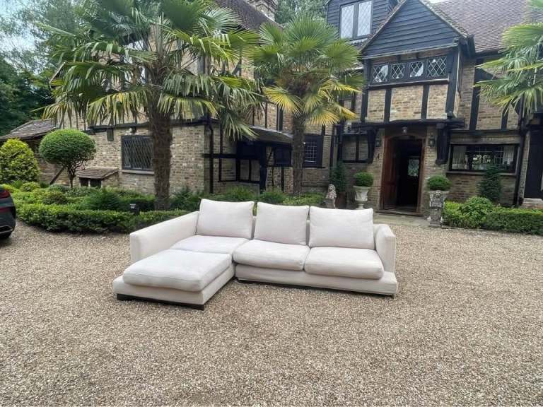 Cream L Shape Corner Sofa Comfortable Corner Sofa | New Living Room Furniture