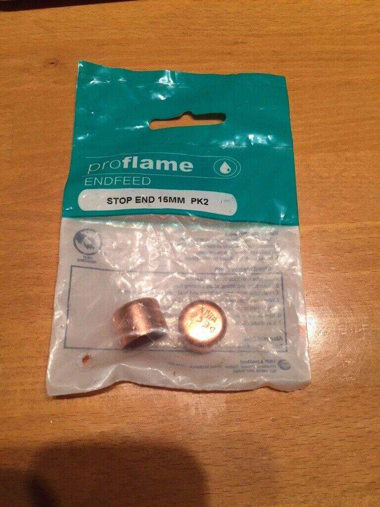 Proflame Endfeed Stop End 15mm, pack of 2