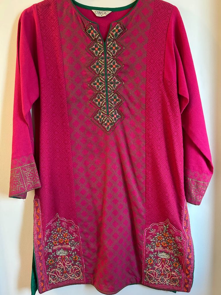 Asian/Pakistani semi formal/formal shirt (Kurta). Size medium or 14 to 16 UK.