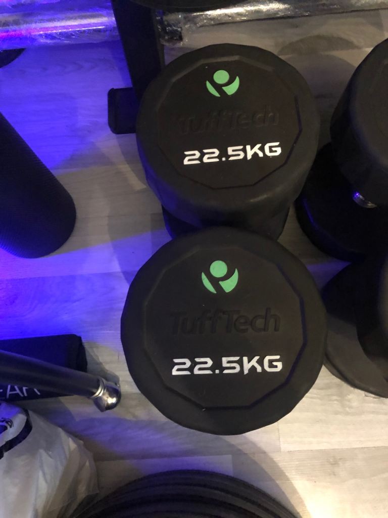 Gym weights Pair 22.5kg quality dumbbell 