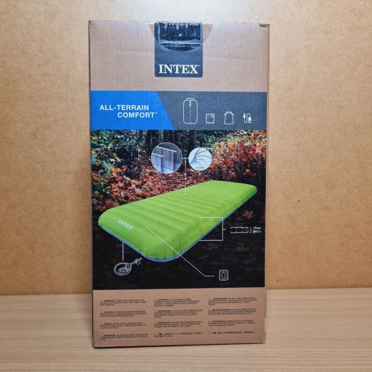 New Intex Premaire Dura-Beam All Terrain Camping Mat with USB Pump 75"x30"x6.5"