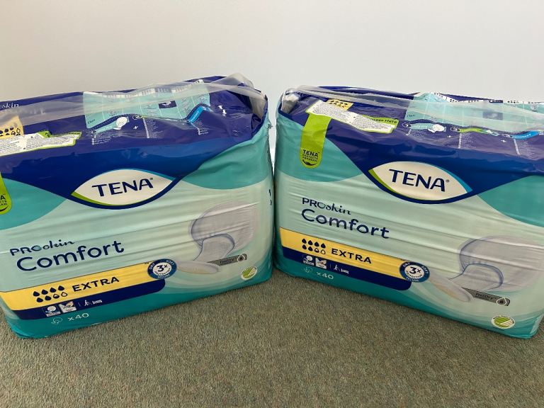 2 packs of 40 Tena Proskin Comfort Extra