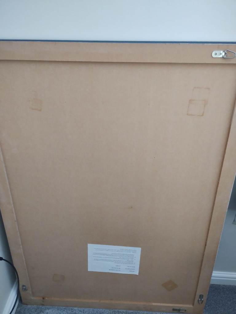 Black glass mirror 80x110cm