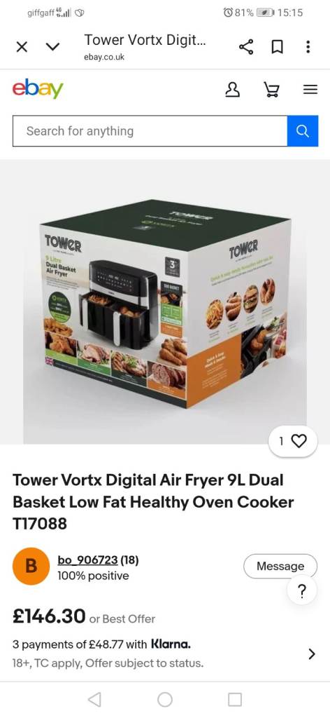Tower Air fryer
