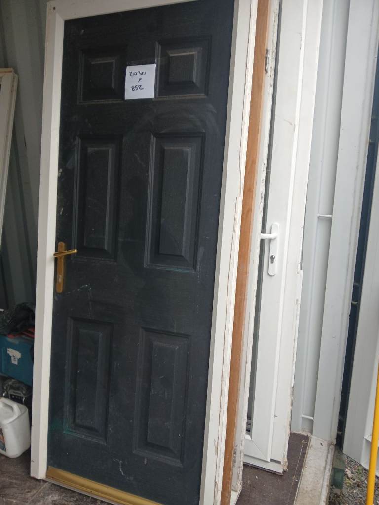 Composite door.black external white internal.