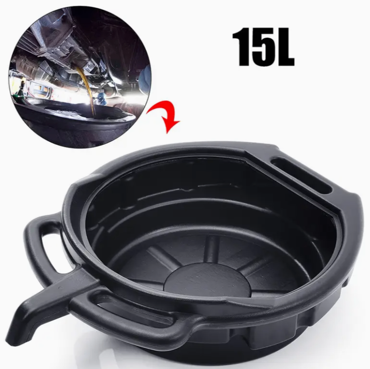 1pc Thickened Car Drain Pan 15 Litre Large Capacity Waste Engine Oil