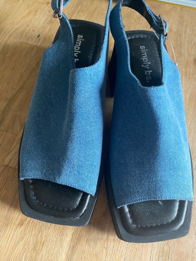 Denim type sandals