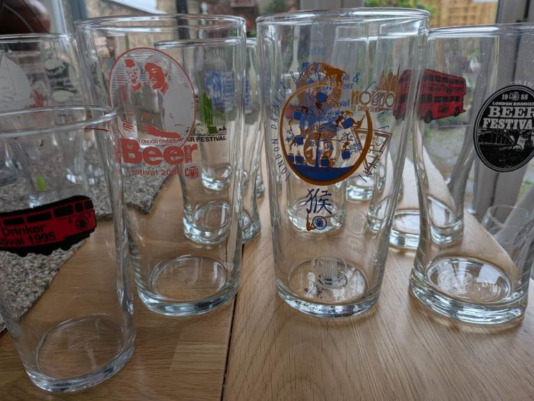London and South Beer Festival Souvenir Glasses