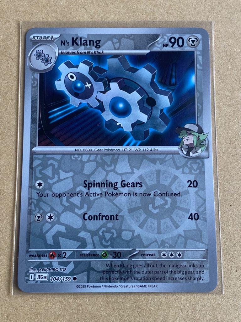 Pokémon N’s Klang 104/159 Reverse Holo Journey Together 2025 English