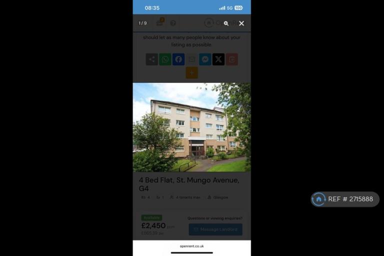 4 bedroom flat in St. Mungo Avenue, Glasgow, G4 (4 bed) (#2715888)