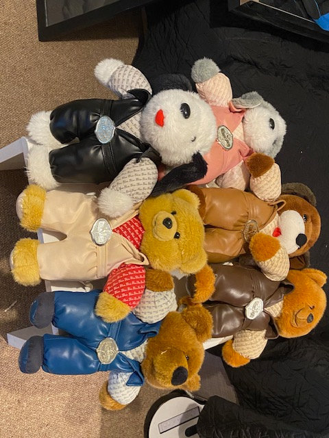 SUPER RARE: Elvis Singing Teddy Bears FULL SET OF 6 From Graceland *EX*