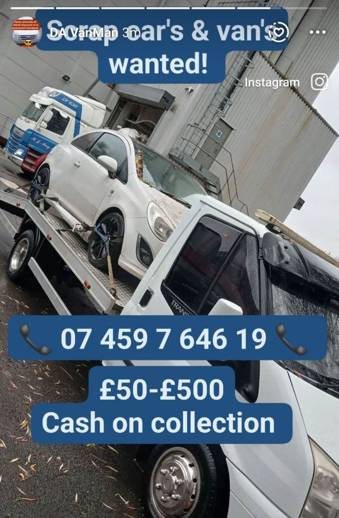 Scrap car's and vans wanted 