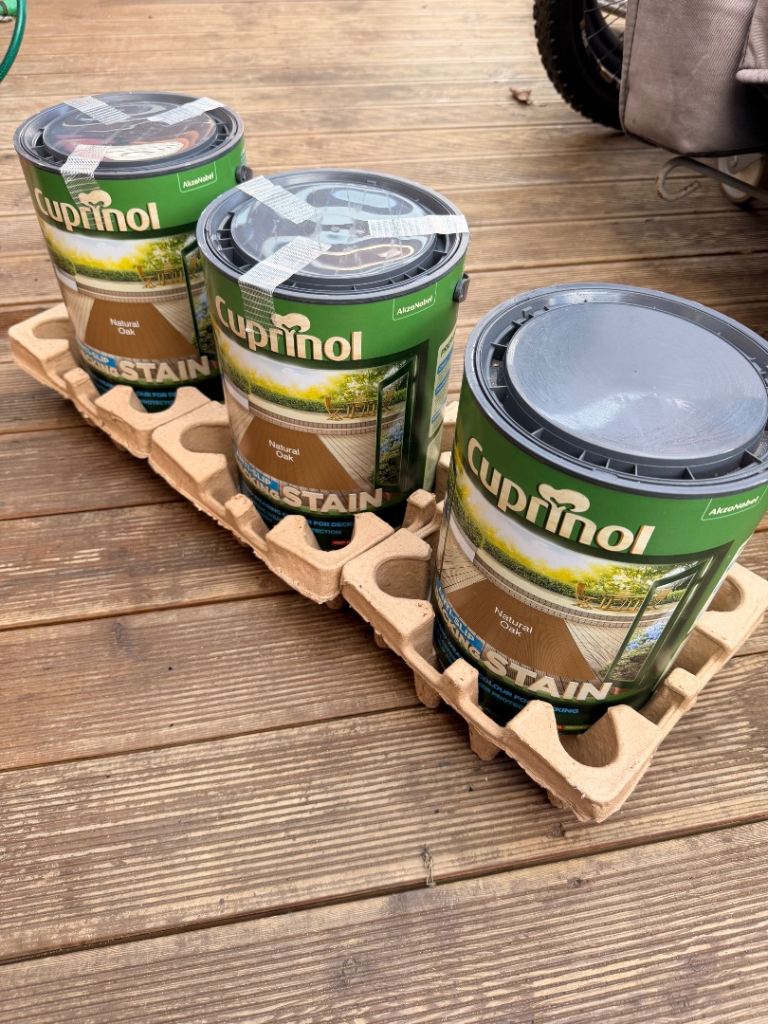 *New* Cuprinol Deck Stain 5L tubs x 3