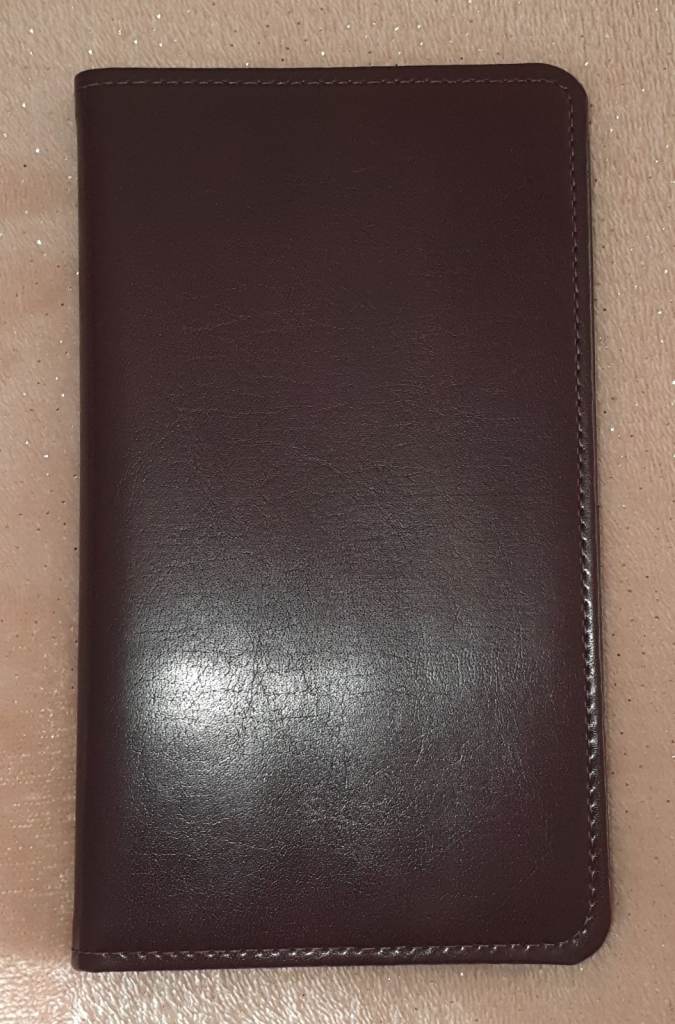 HAZEL Made in USA Vintage Large Business Credit Card Wallet 36 Slots Burgundy Wine Dark