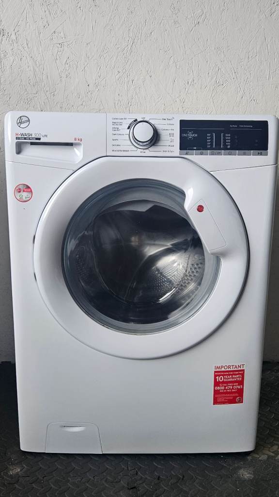 8kg washing machine WARRANTY included- Hoover - white