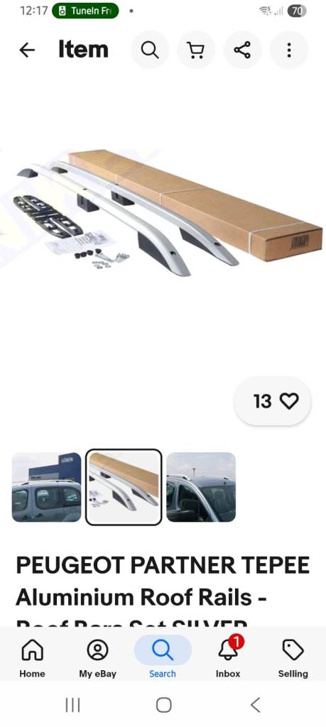 Peugeot  partner roof rails