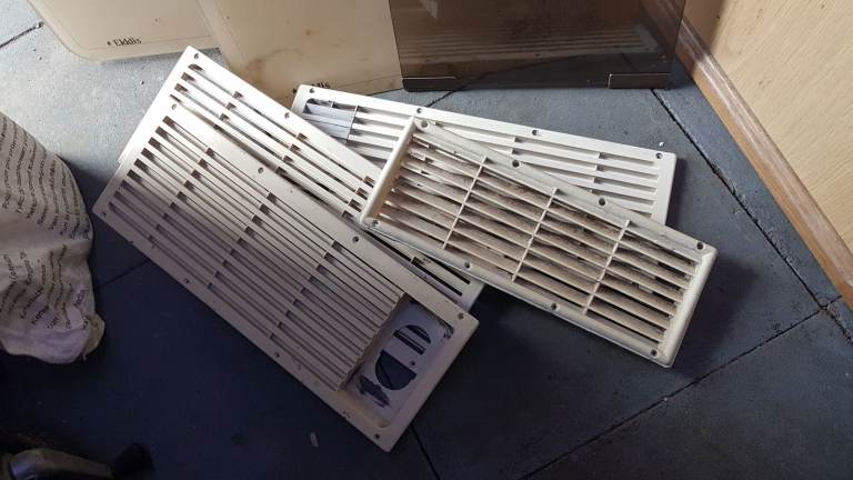 Fridge vents, water heater vents, heater flue cowls for camper caravan motorhome.