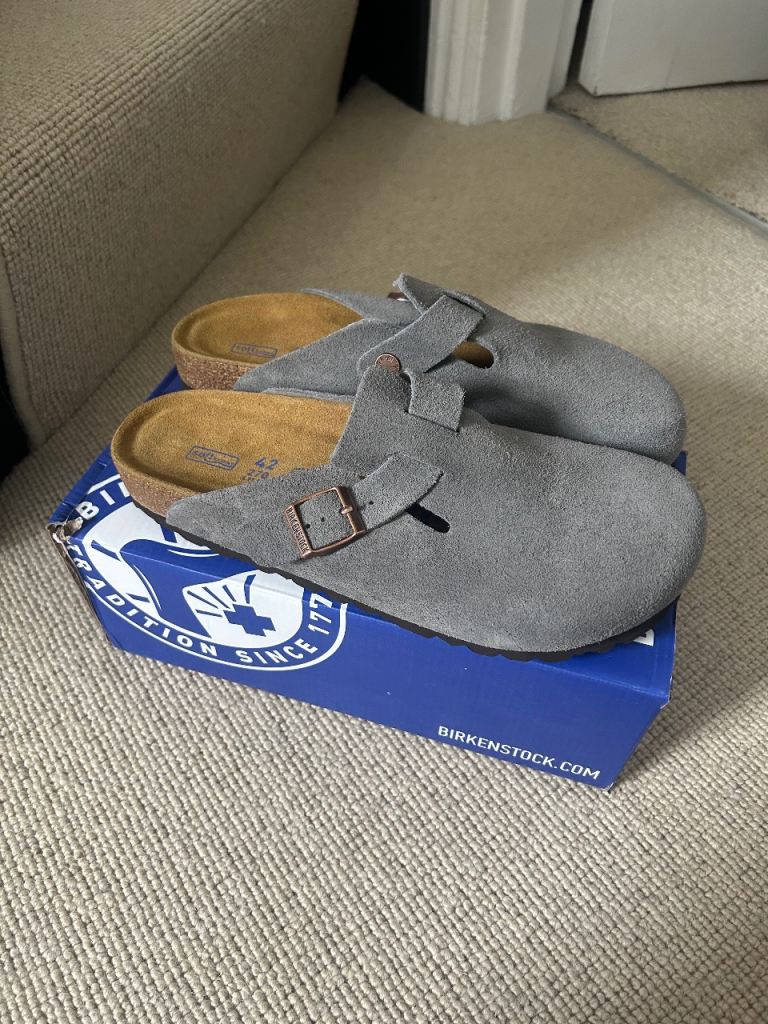Birkenstock Boston Clogs Size 8 Grey