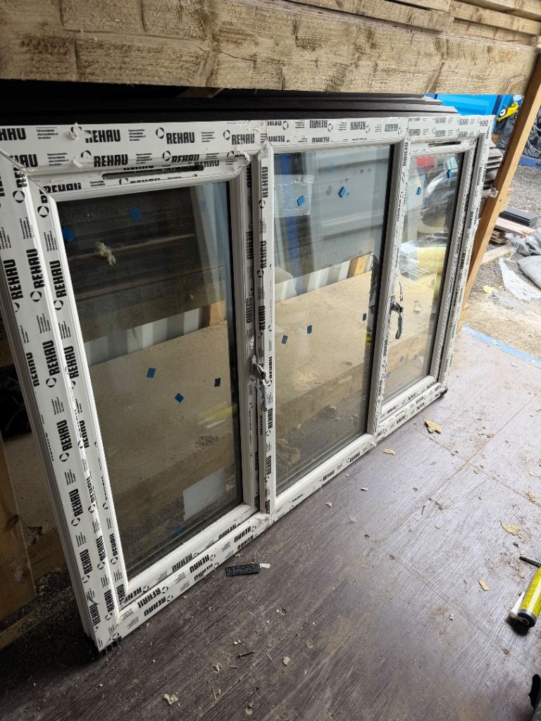 New REHAU White uPVC Triple Glazed Window Unit