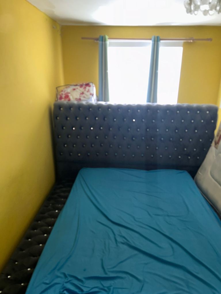 image for Luxury suede fabric bed