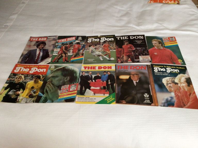 10 x Aberdeen v Celtic football programmes