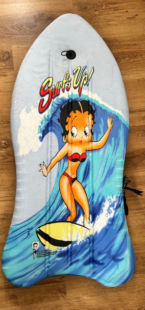 Pristine Vintage 2000 Betty Boop "Surf's Up!" Medium Bodyboard - Brand New & Unused (Strap Taped) 