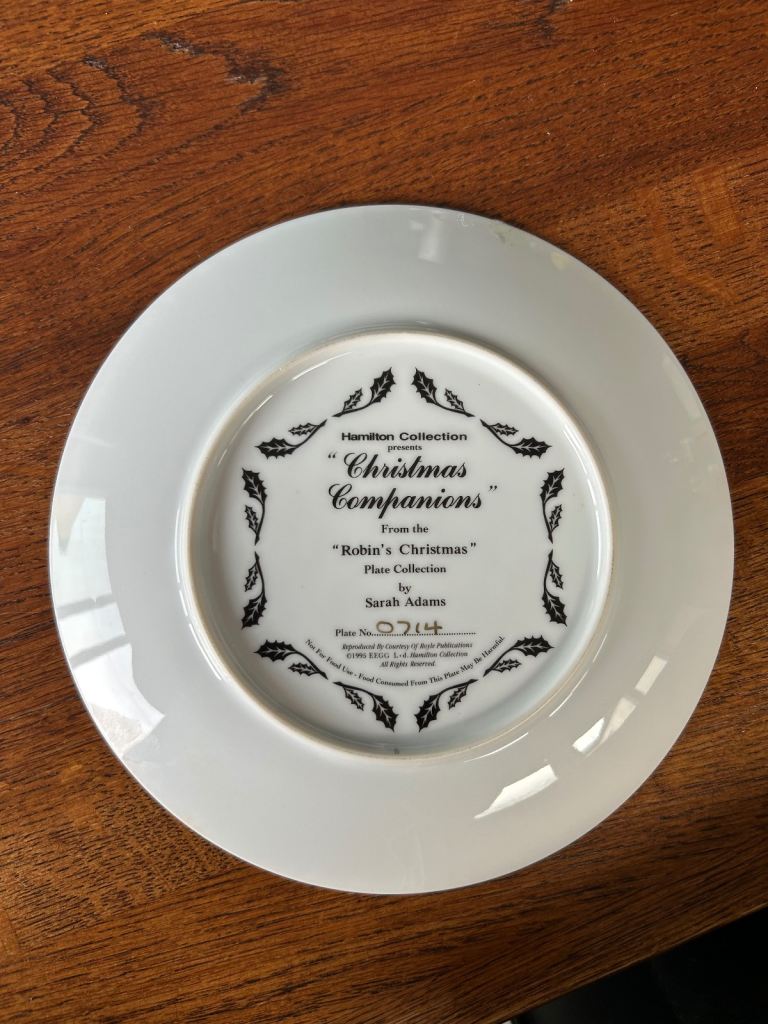 Set of 4 Christmas themed plates