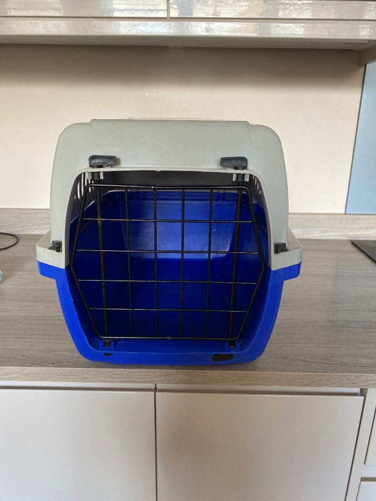 Pet Carrier for Small Animals - Blue and Grey Travel Box