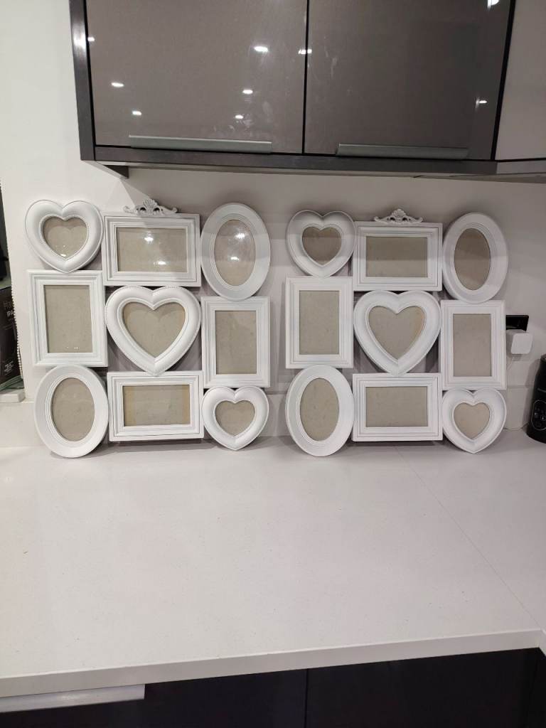 White photo frame wall art 