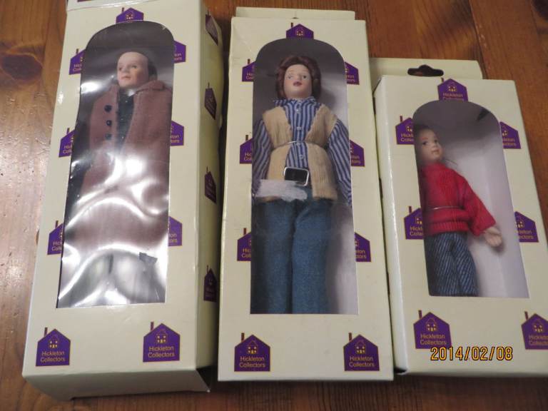 3 New boxed dolls for a dolls house 