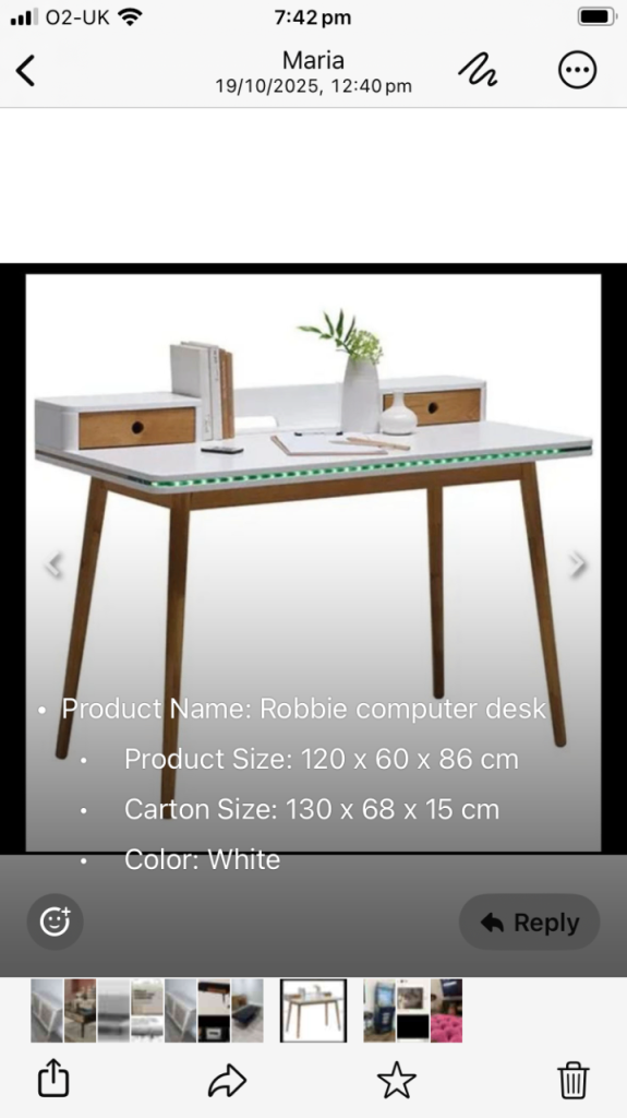 A lovely desk with neon lights 