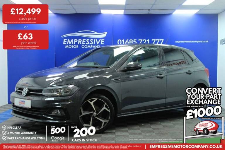 2019 69 VOLKSWAGEN POLO 1.0 TSI GPF R-LINE HATCHBACK 5DR PETROL MANUAL EURO 6 (S