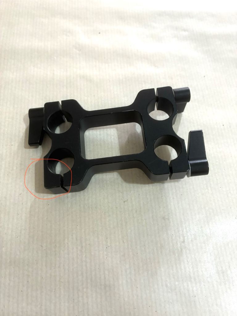 4-Hole Offset Riser 15mm Rod Clamp fr Rail Support DSLR Rig Follow Focus (see)