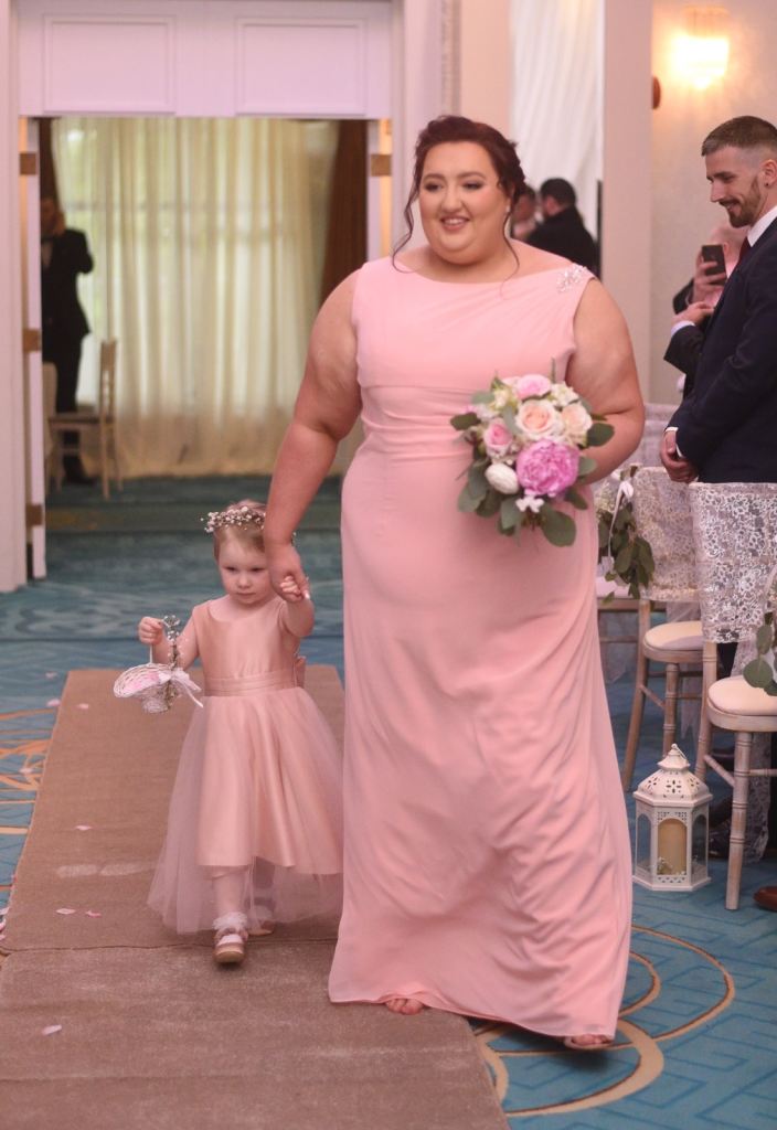 Pink bridesmaid dress