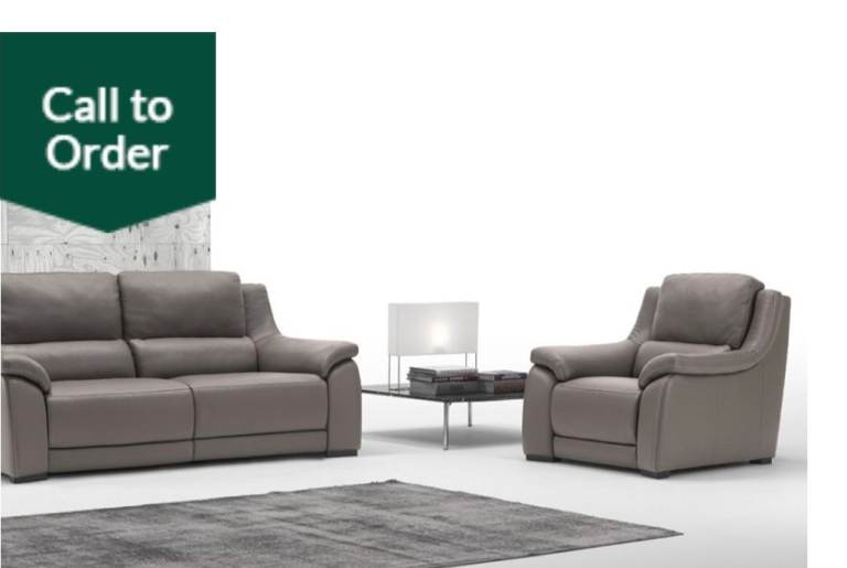 Degano Grey Real Italian leather 3+1 Electric Recliner Sofa Set 