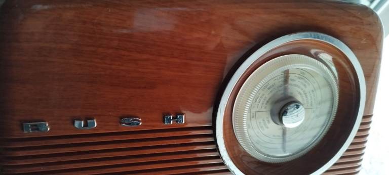 Bush Radio Vintage Style Wood Cabinet – sold as seen 