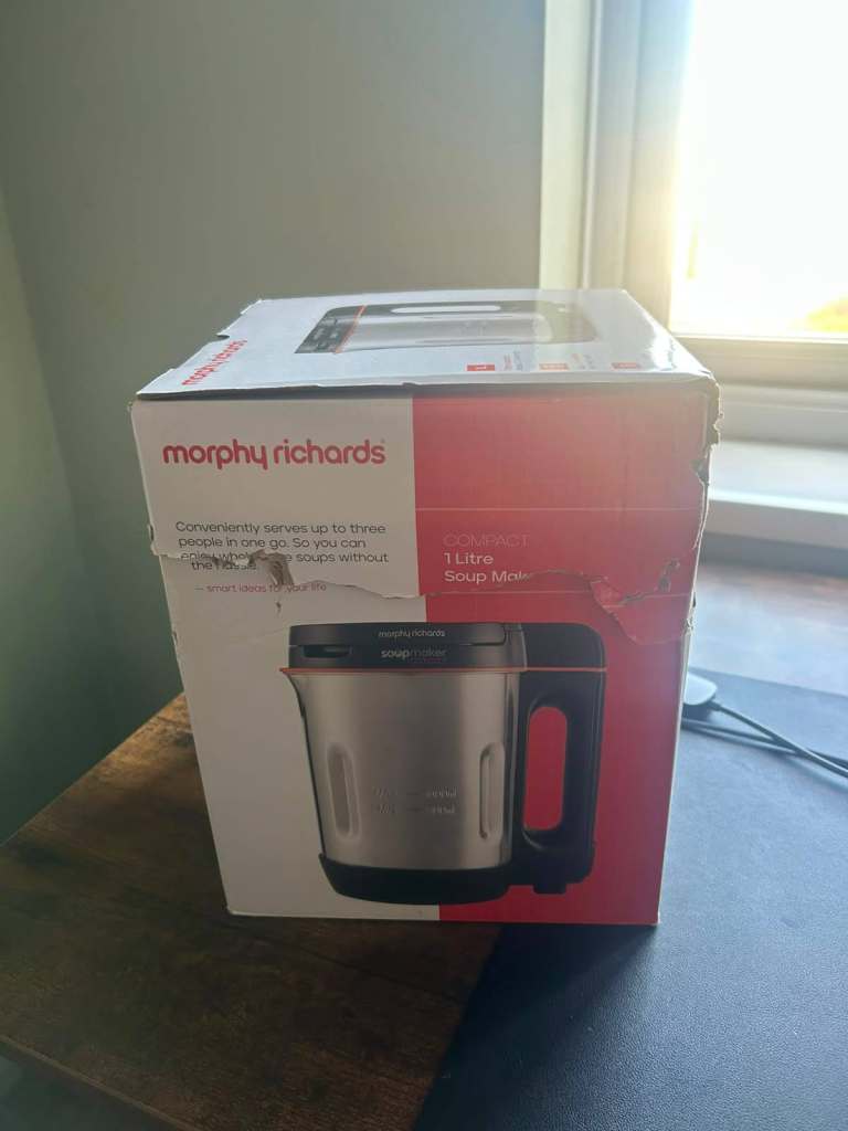 Morphy Richards Compact Soup Maker 501021 1L Blender Cooker Smooth Chunky