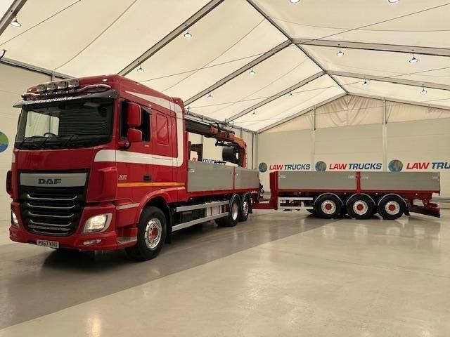 DAF TRUCKS XF 510 6x2 Rear Lift Dropside Brick Grab Drawbar