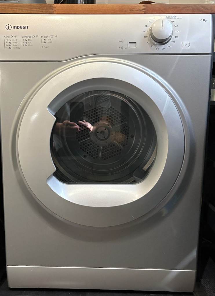 Indesit 8kg Condenser Tumble Dryer, Silver