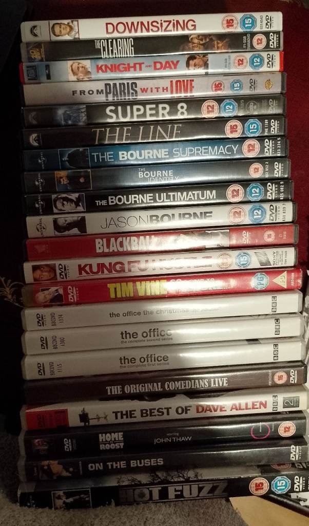 Job lot dvd films.