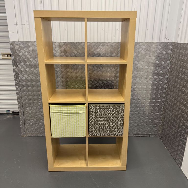 FREE DELIVERY IKEA KALLAX 8 cubes shelving unit, oak, in good condition. 