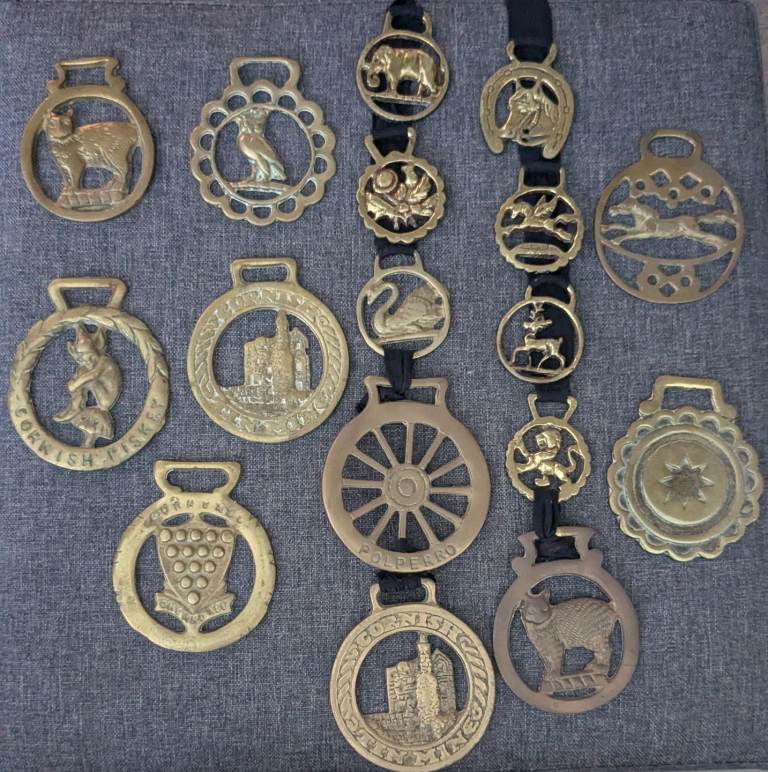Job Lot of Horse Brasses, mostly Cornish 