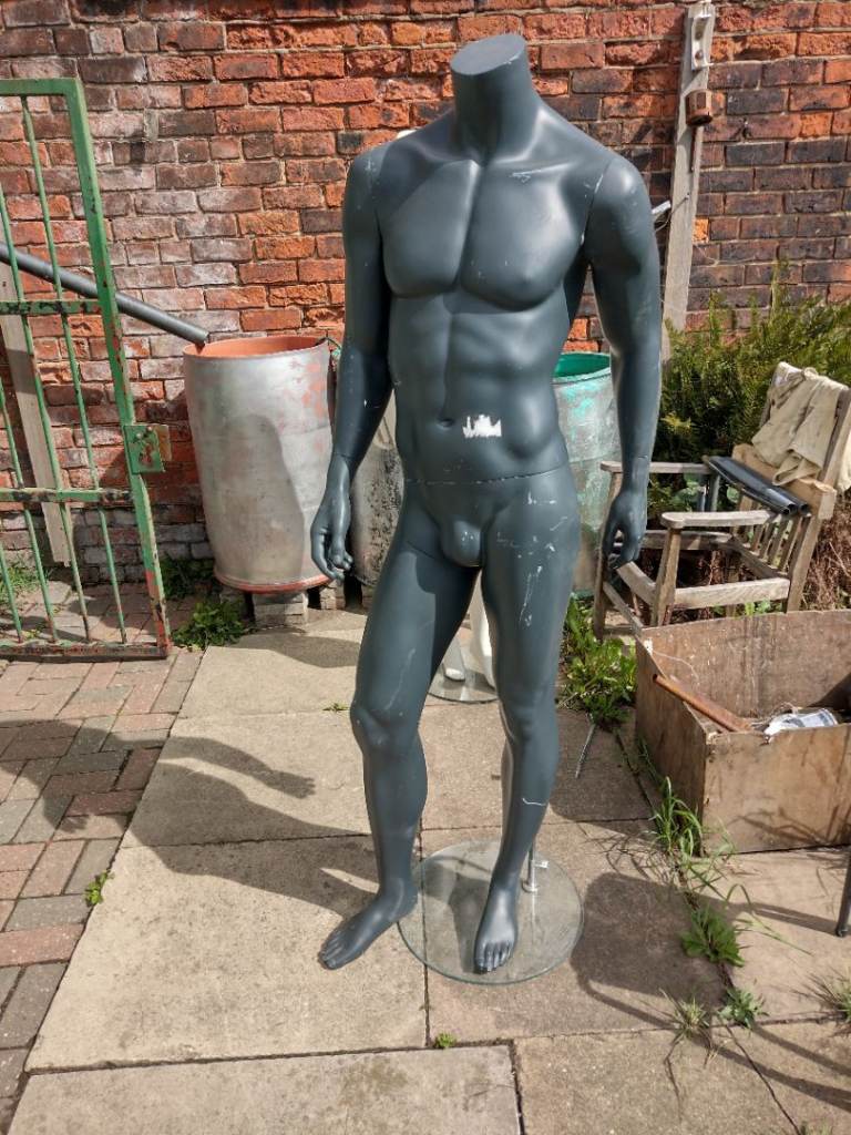 Male Mannequin, Full Body (Headless) with Stand – Good Condition