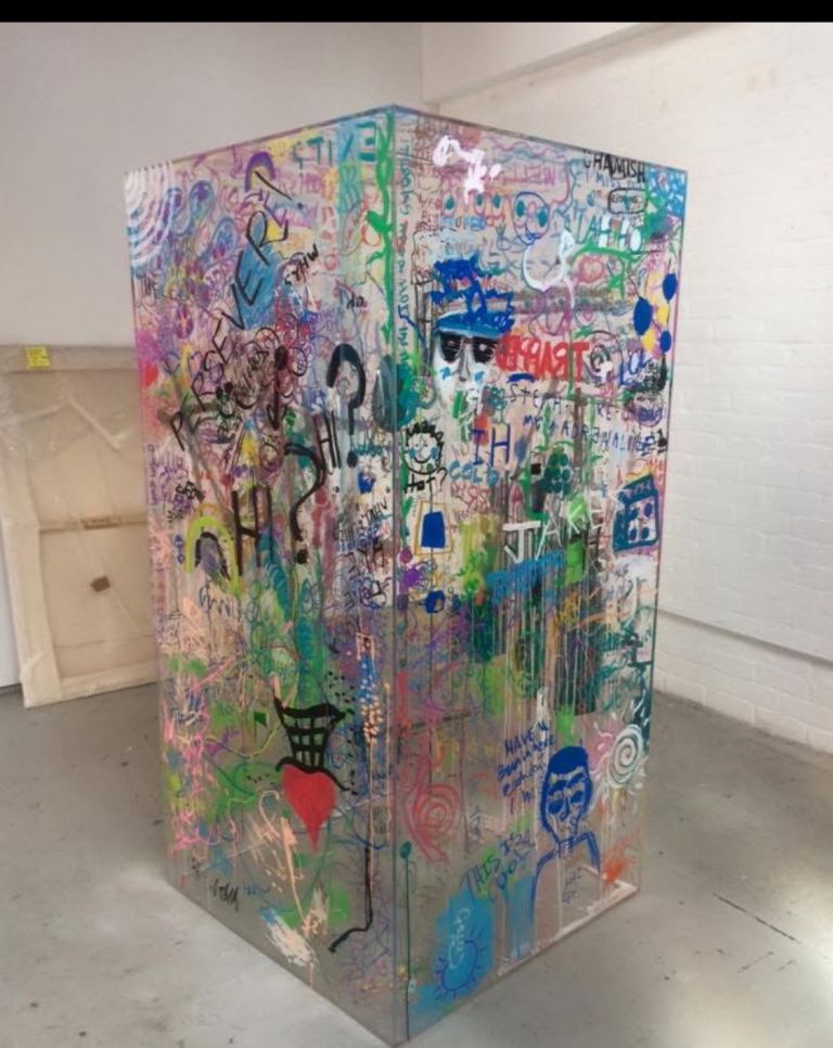 image for Free Artwork- Perspex box with a door 