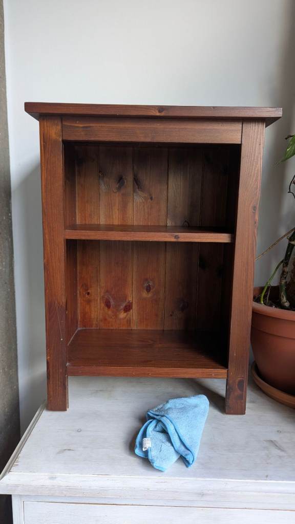 Vintage wooden mahogany bookshelf by Gillerson Furniture Group