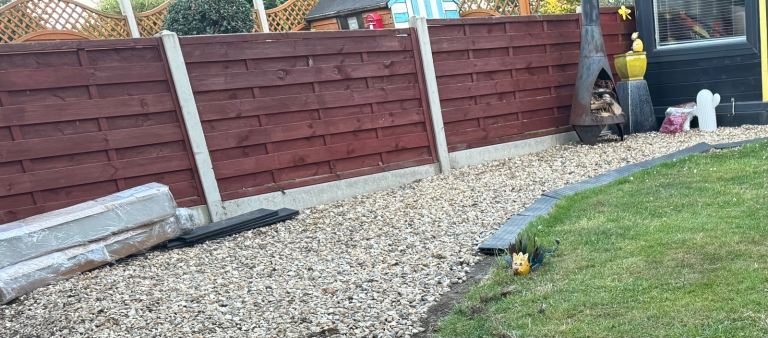 Five x  Garden Fence Panels Hit and Miss style 