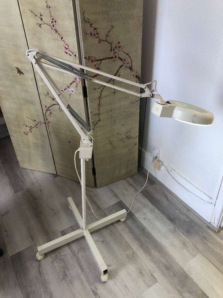 Magnifying lamp with working light 