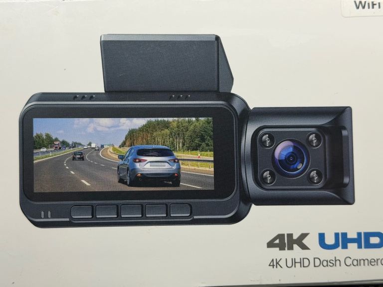 TOGUARD Dual Dash Cam UHD 4K WIFI GPS Front Cabin Car Dash Camera Night Vision