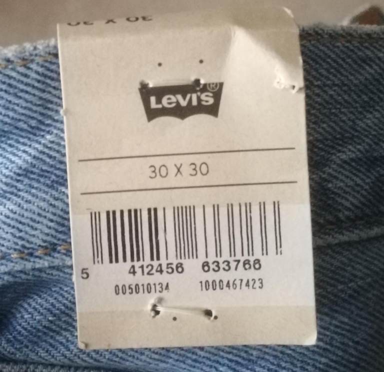 New Men's Levi's Levi Blue 501 Jeans Straight Leg W30" L28" - 2 Available